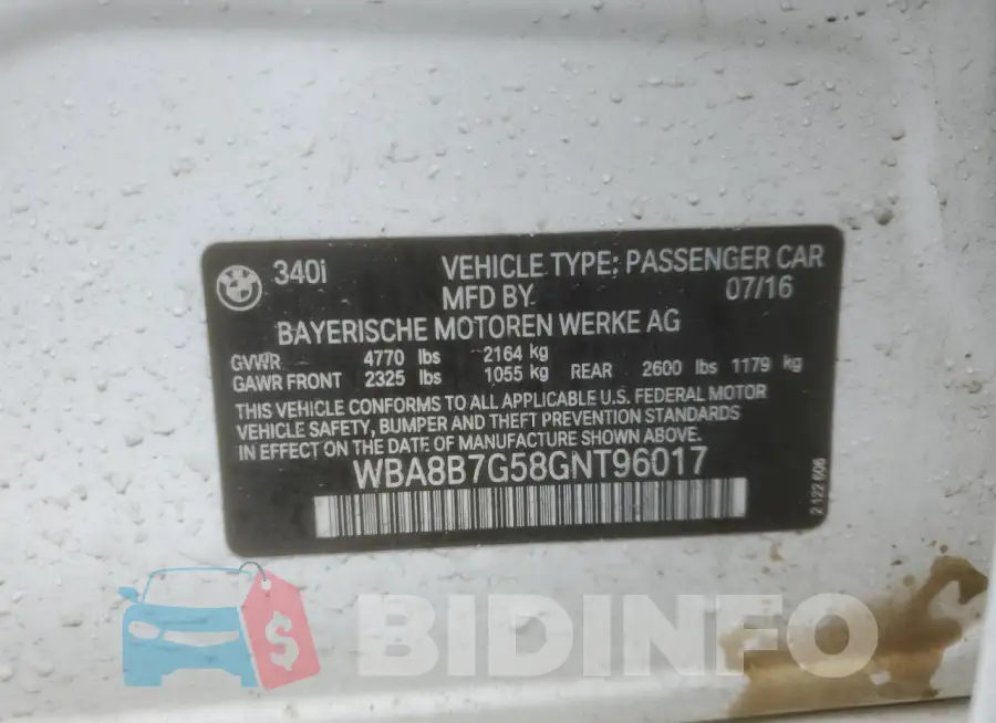 WBA8B7G58GNT96017 Photo# 13