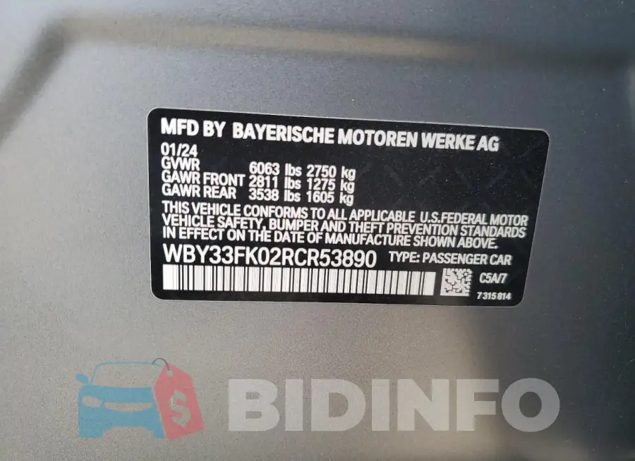 WBY33FK02RCR53890 Photo# 12