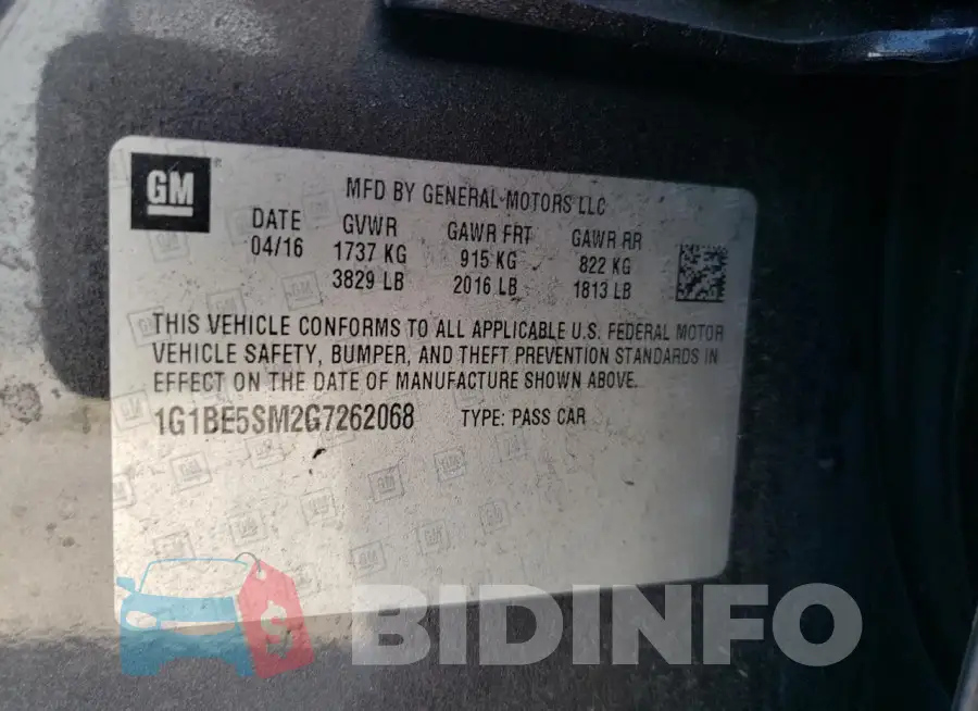 1G1BE5SM2G7262068 Photo# 12