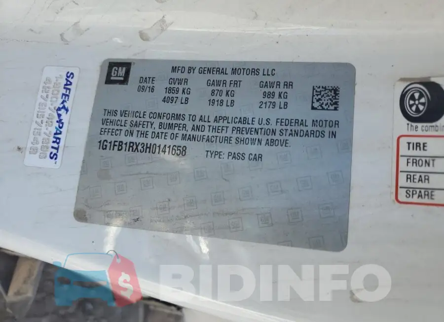 1G1FB1RX3H0141658 Photo# 12