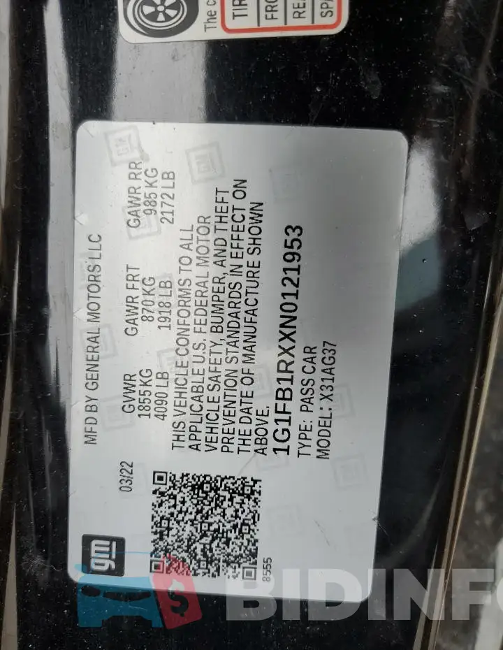 1G1FB1RXXN0121953 Photo# 12