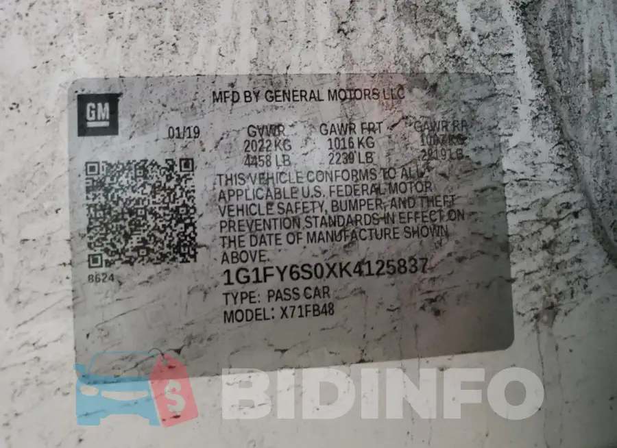 1G1FY6S0XK4125837 Photo# 12