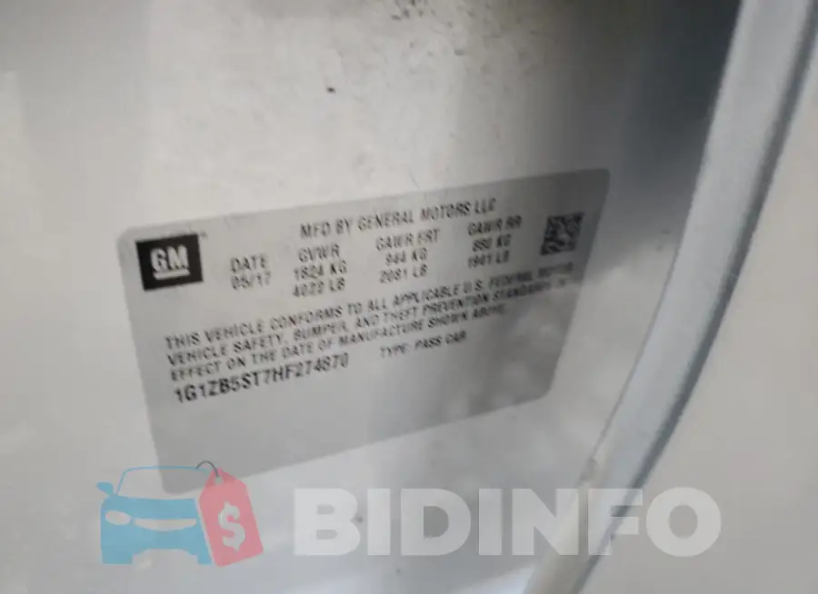 1G1ZB5ST7HF274870 Photo# 12