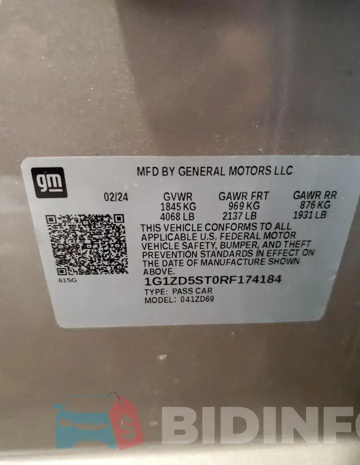 1G1ZD5ST0RF174184 Photo# 12