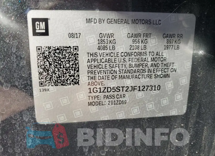 1G1ZD5ST2JF127310 Photo# 13
