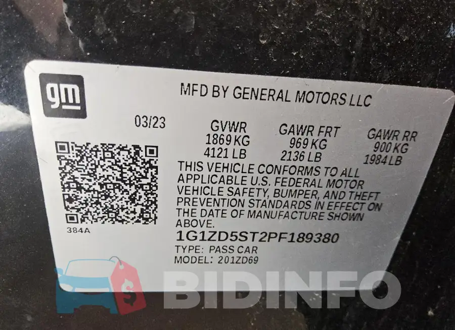 1G1ZD5ST2PF189380 Photo# 12
