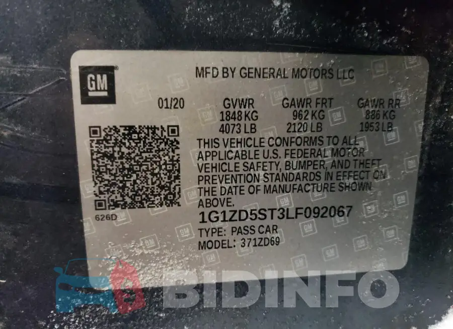 1G1ZD5ST3LF092067 Photo# 12