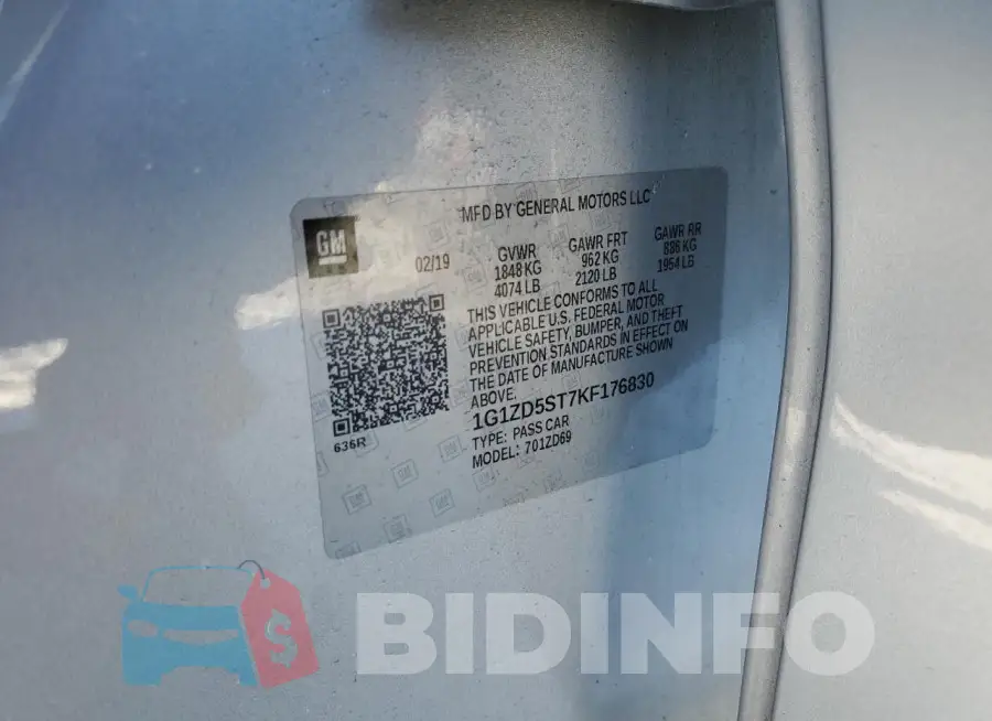 1G1ZD5ST7KF176830 Photo# 13