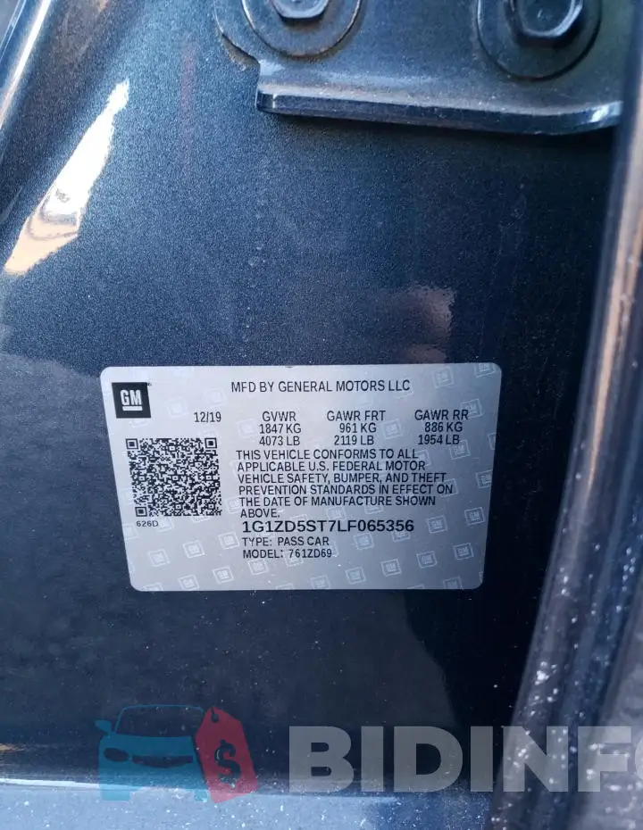 1G1ZD5ST7LF065356 Photo# 12
