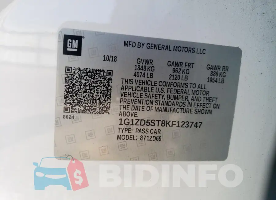 1G1ZD5ST8KF123747 Photo# 12