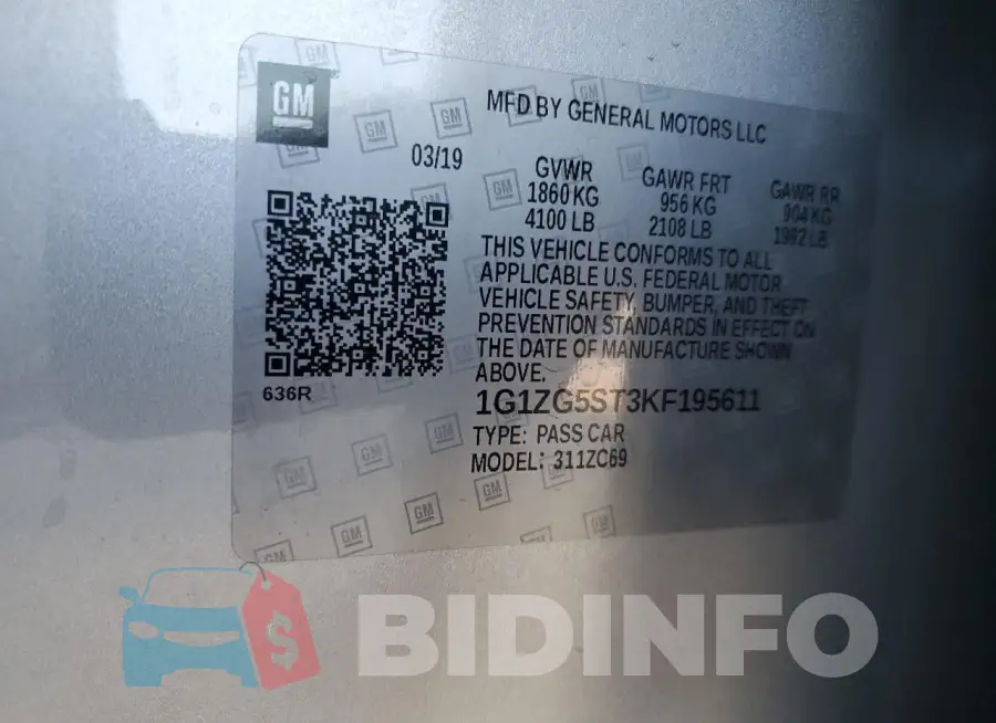 1G1ZG5ST3KF195611 Photo# 12