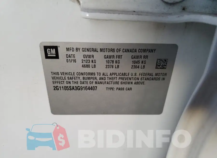 2G1105SA3G9164407 Photo# 12