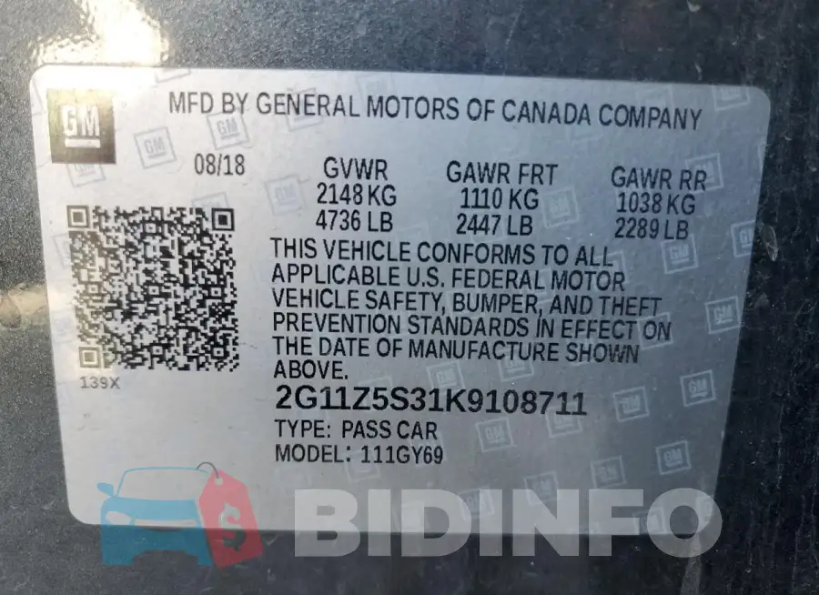 2G11Z5S31K9108711 Photo# 12
