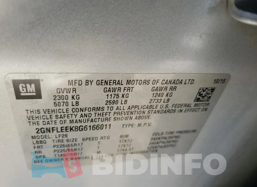2GNFLEEK8G6166011 Photo# 13
