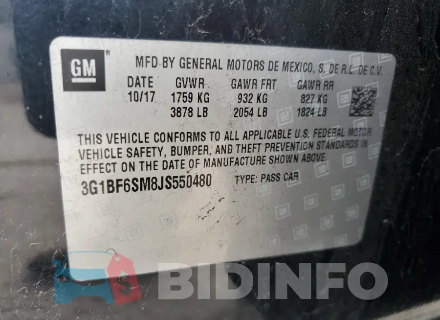3G1BF6SM8JS550480 Photo# 12