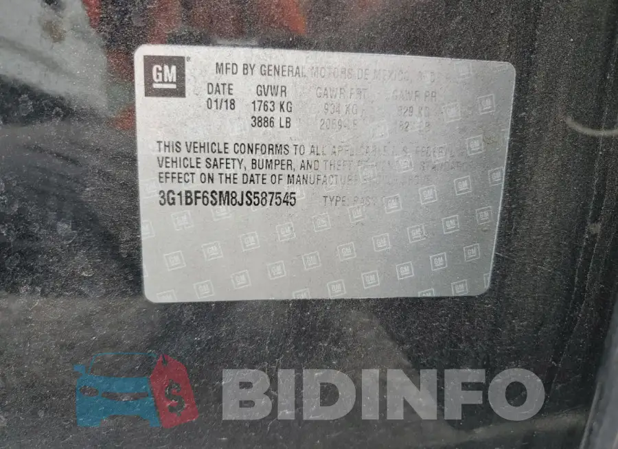 3G1BF6SM8JS587545 Photo# 13