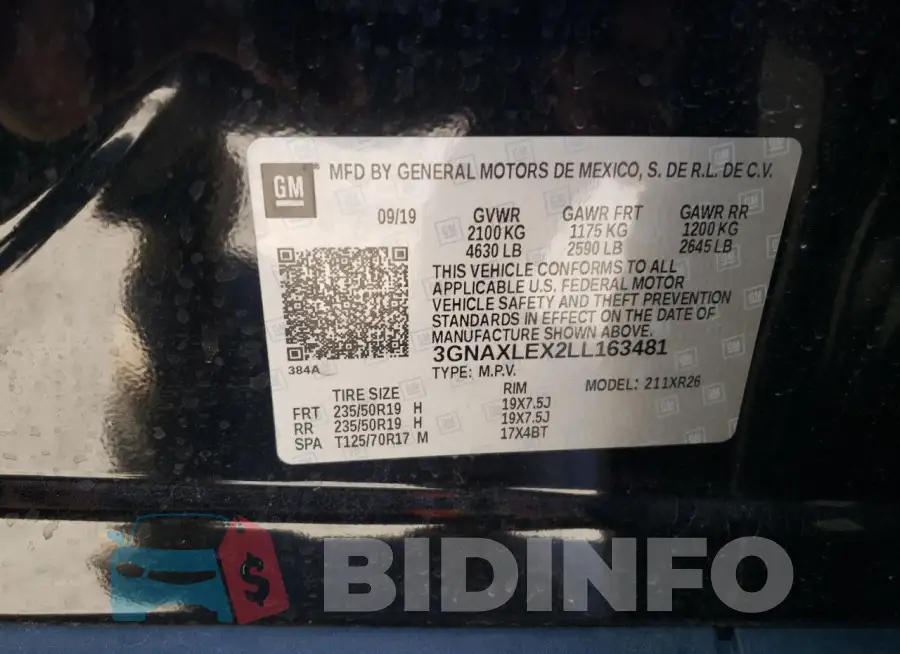 3GNAXLEX2LL163481 Photo# 14