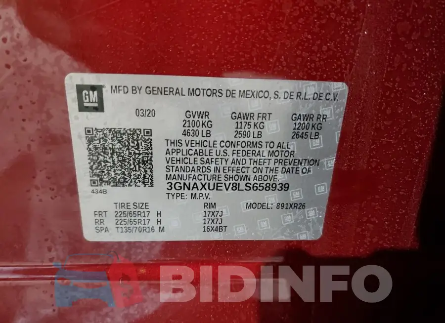 3GNAXUEV8LS658939 Photo# 13