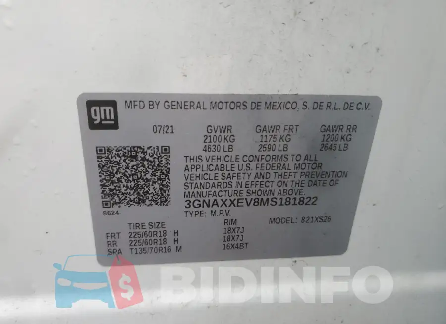 3GNAXXEV8MS181822 Photo# 14