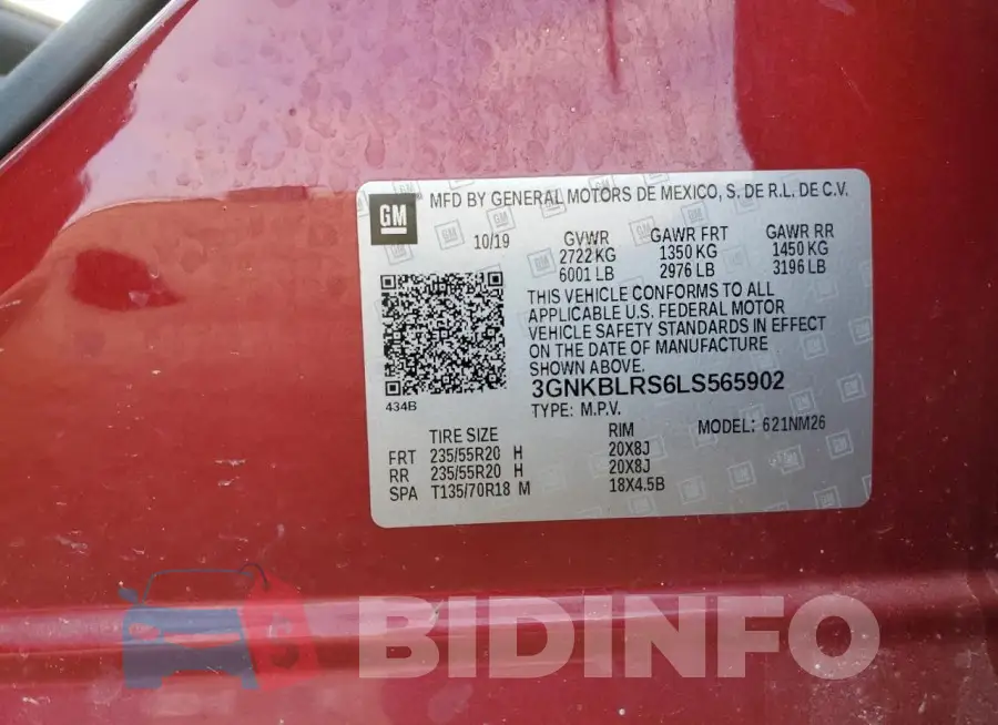 3GNKBLRS6LS565902 Photo# 12