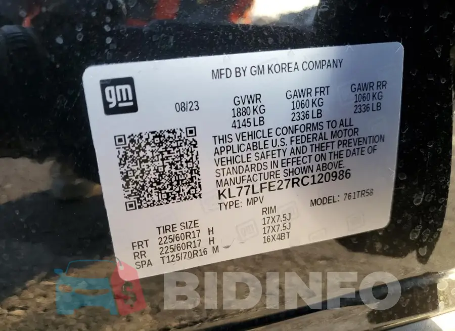 KL77LFE27RC120986 Photo# 13