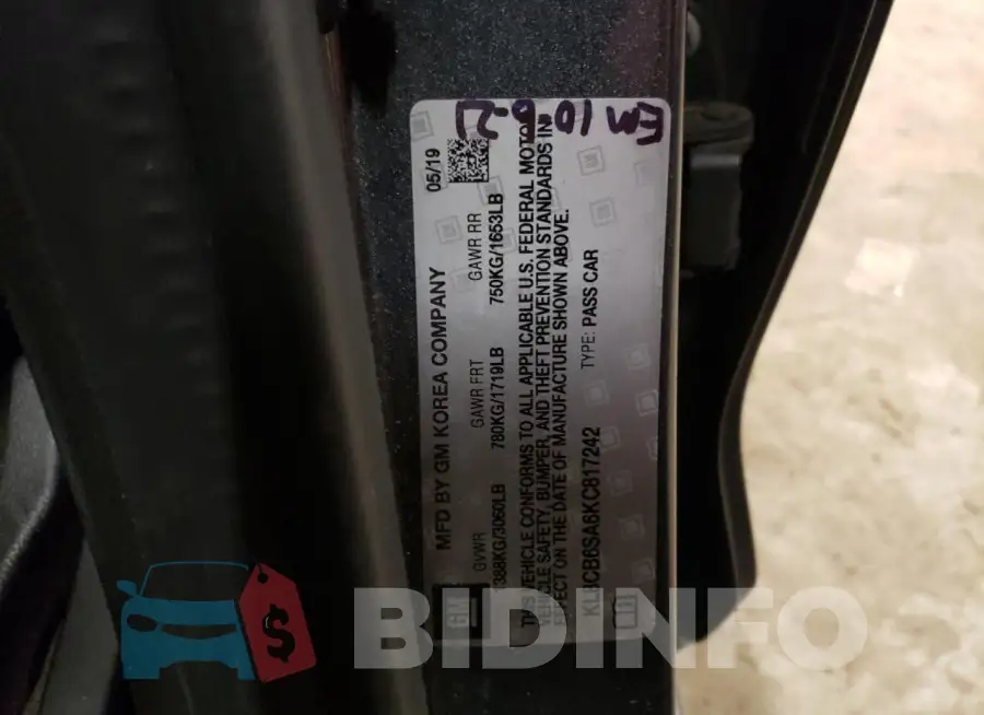 KL8CB6SA6KC817242 Photo# 14