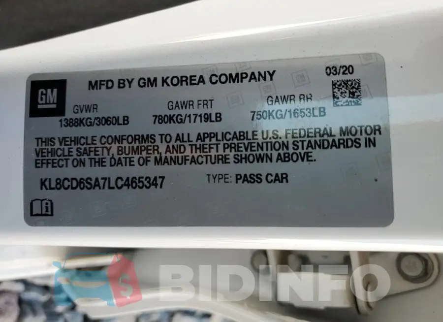 KL8CD6SA7LC465347 Photo# 12