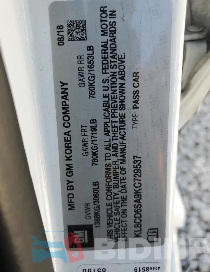 KL8CD6SA9KC729537 Photo# 12