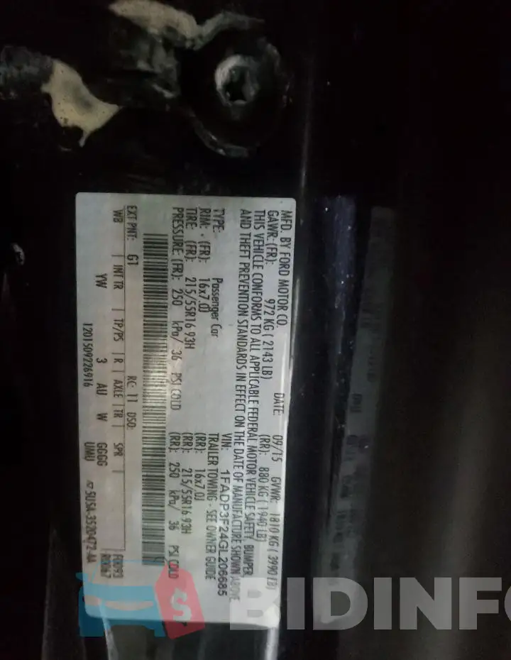 1FADP3F24GL206685 Photo# 12