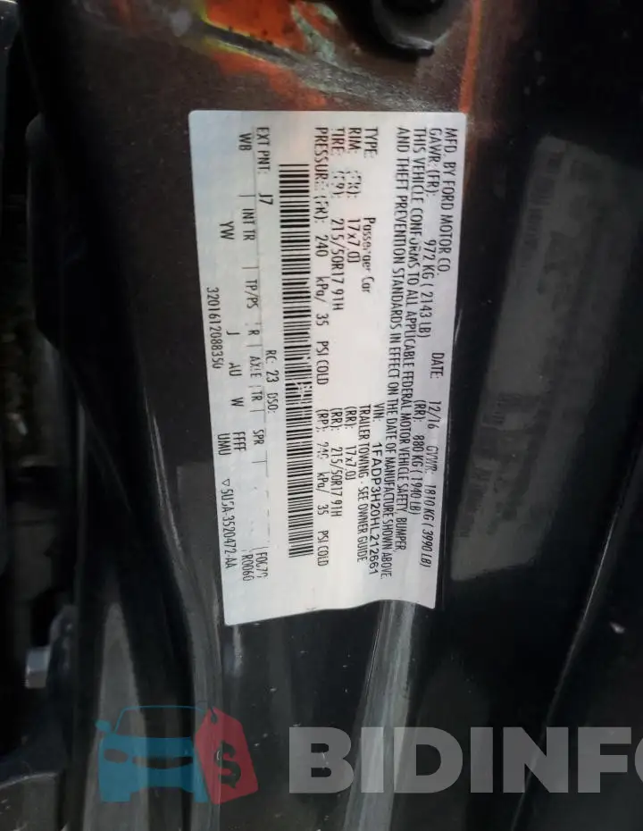 1FADP3H20HL212661 Photo# 12