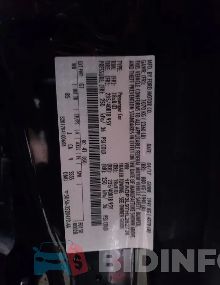 1FADP3L97HL262736 Photo# 13