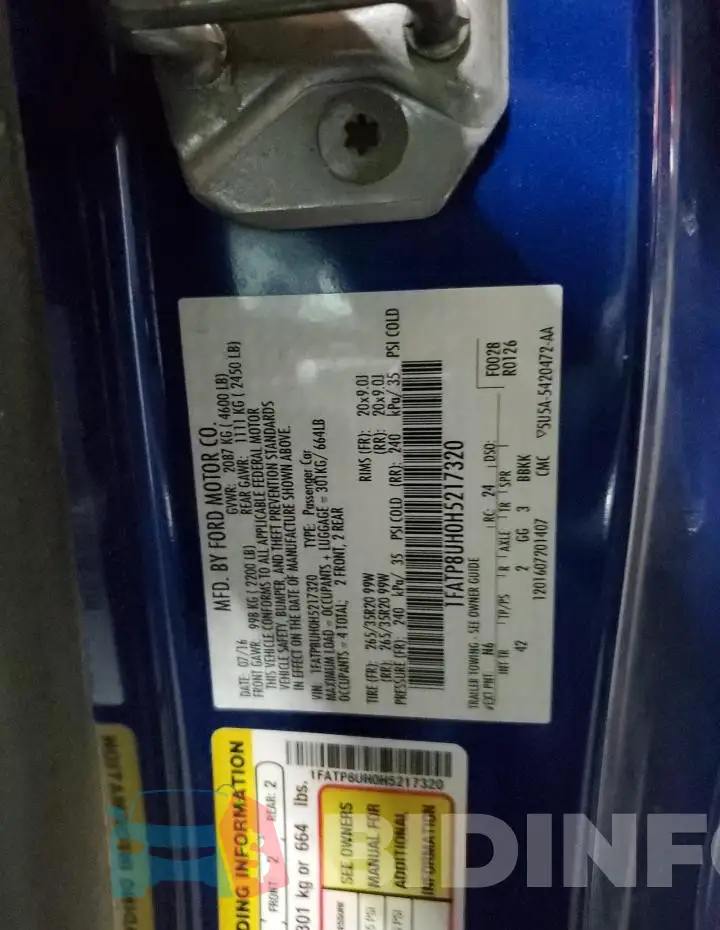 1FATP8UH0H5217320 Photo# 12