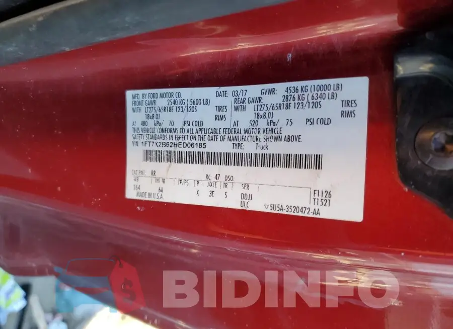 1FT7X2B62HED06185 Photo# 12
