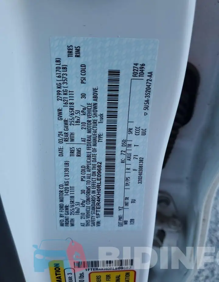 1FTER4KH0RLE09682 Photo# 13