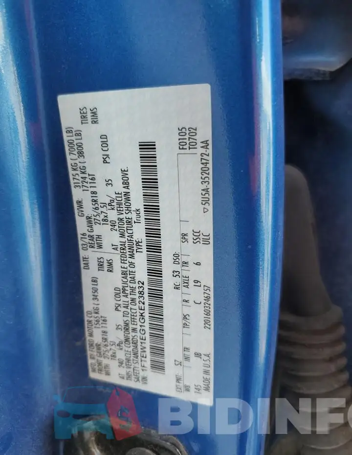 1FTEW1EG1GKE23832 Photo# 12