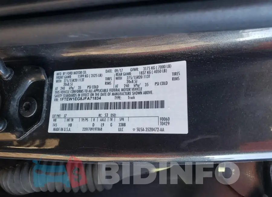 1FTEW1EG8JFA71834 Photo# 12
