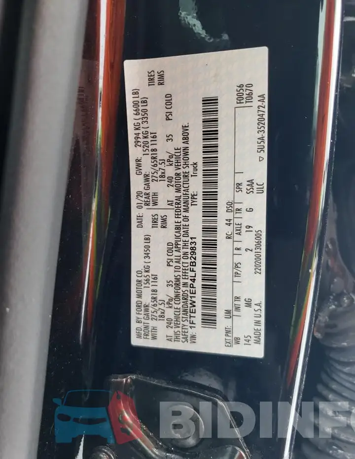 1FTEW1EP4LFB29831 Photo# 12