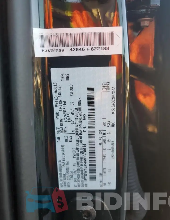 1FTEW1EP4MFC78614 Photo# 13