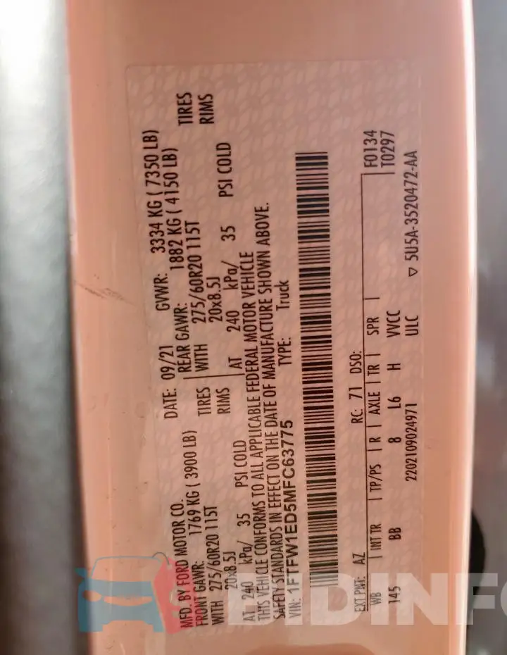 1FTFW1ED5MFC63775 Photo# 12