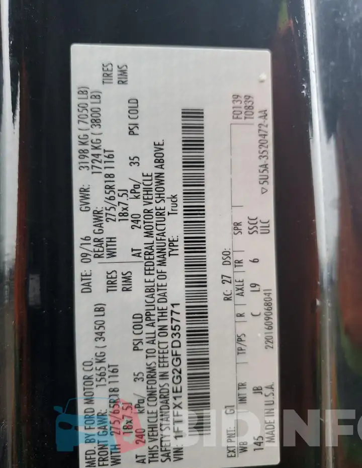 1FTFX1EG2GFD35771 Photo# 12