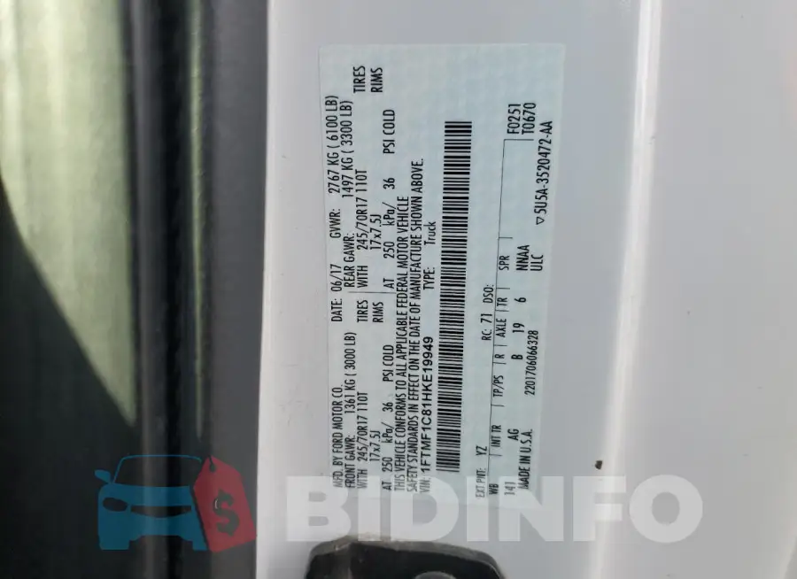 1FTMF1C81HKE19949 Photo# 12