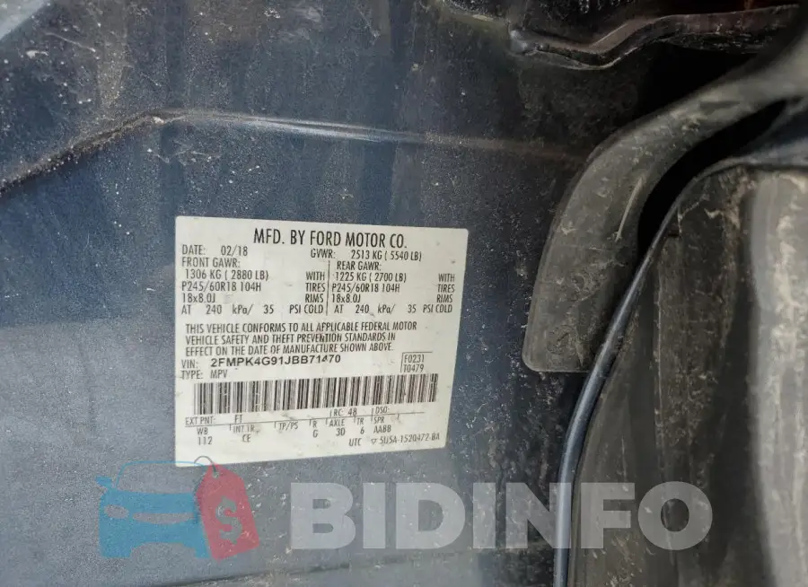 2FMPK4G91JBB71470 Photo# 13