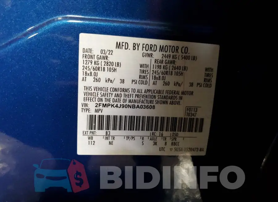 2FMPK4J90NBA03608 Photo# 14