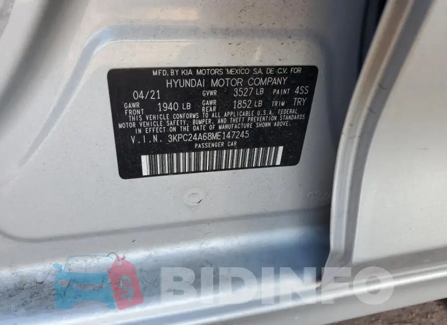 3KPC24A68ME147245 Photo# 12