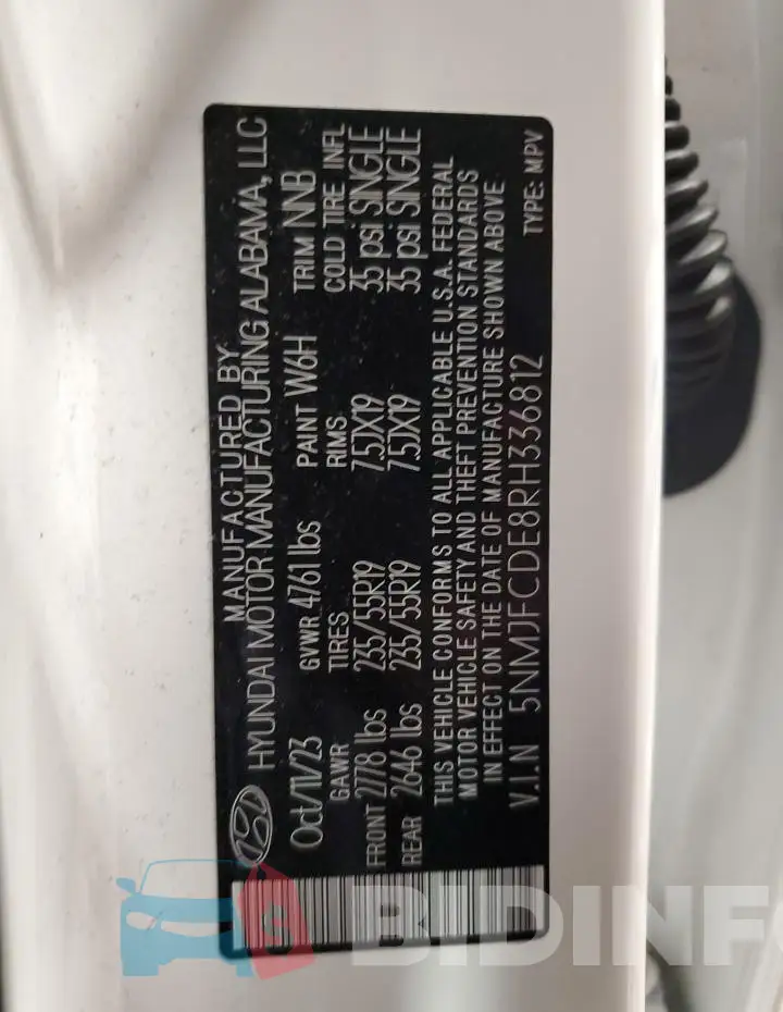 5NMJFCDE8RH336812 Photo# 13