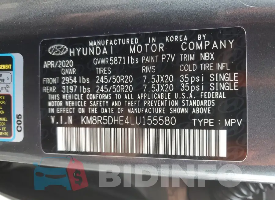 KM8R5DHE4LU155580 Photo# 13