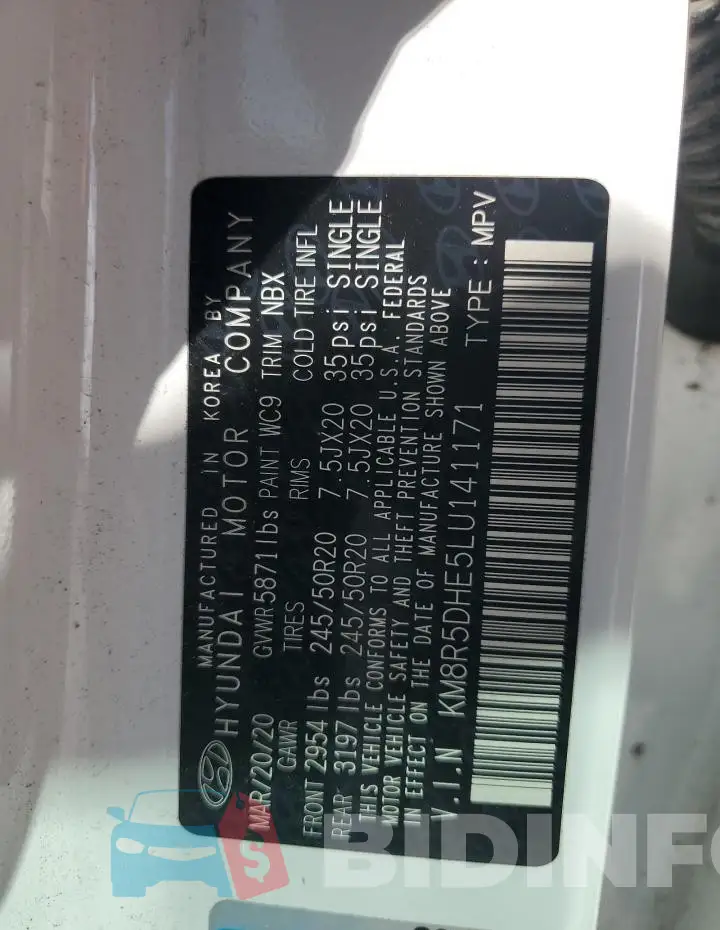 KM8R5DHE5LU141171 Photo# 14