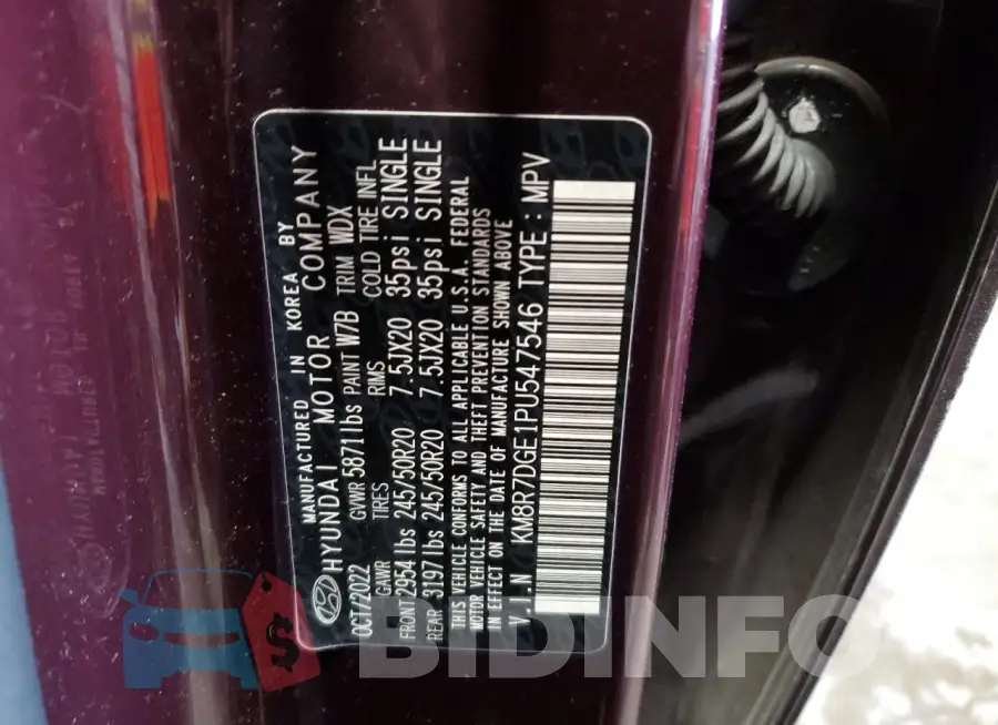 KM8R7DGE1PU547546 Photo# 14