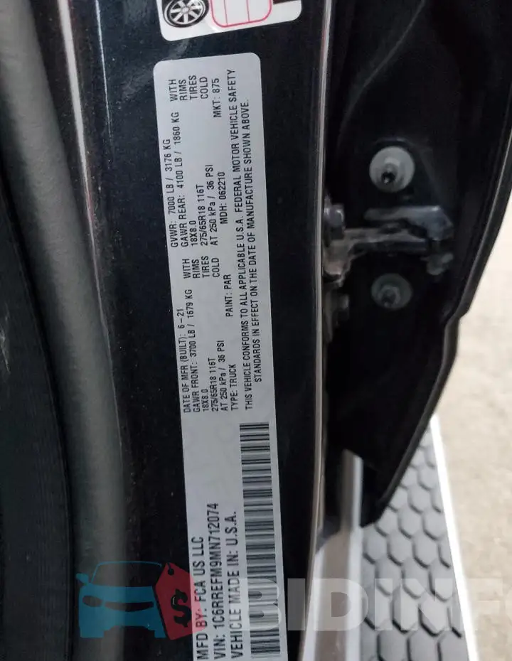 1C6RREFM9MN712074 Photo# 12