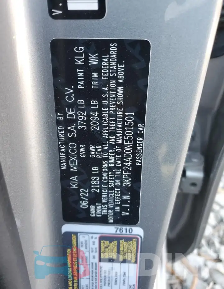 3KPF24AD0NE501501 Photo# 12